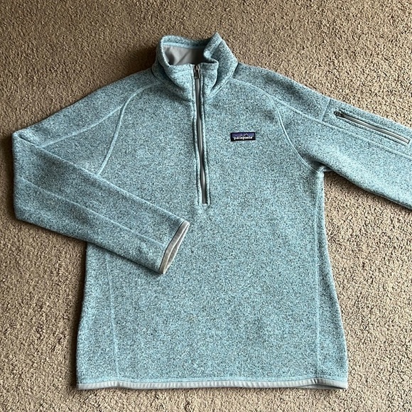 Patagonia Better Sweater 1/4 Zip Fleece Steam Light Blue - Picture 2 of 9